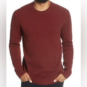 Bldwn Dean Crewneck Yak & Merino Wool Sweater Dark Red size S